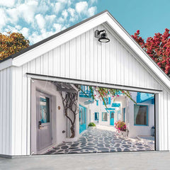 Lofaris Summer Sunshine Leisure Town Garage Door Banner