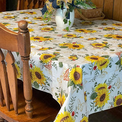 Lofaris Sunflower Vintage Spring Vibe Rectangle Tablecloth