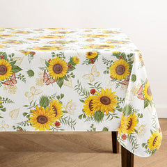 Lofaris Sunflower Vintage Spring Vibe Rectangle Tablecloth