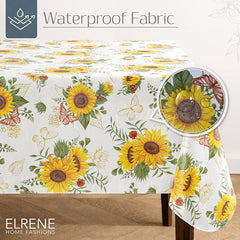 Lofaris Sunflower Vintage Spring Vibe Rectangle Tablecloth