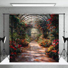 Lofaris Sunlight Floral Greenhouse Arcade Spring Backdrop