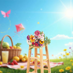 Lofaris Sunny Blue Sky Kite Fruit Basket Summer Backdrop