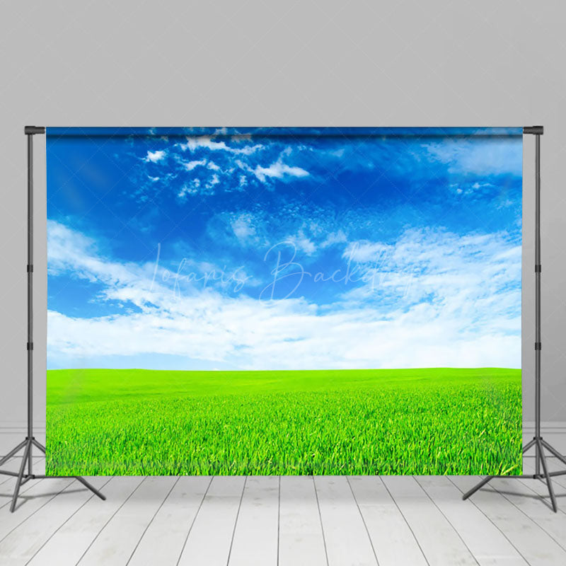 Lofaris Sunny Prairie Blue Sky Landscape Photo Backdrop