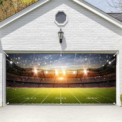 Lofaris Sunset Football Sports Stadium Garage Door Banner