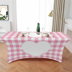 Lofaris Sweet Love Heart Valentines Day Stretch Table Cover