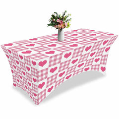 Lofaris Sweet Love Hearts Stretch Valentines Day Table Cover