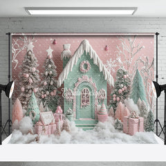 Lofaris Sweet Pink Candy Land Winter Photography Backdrop