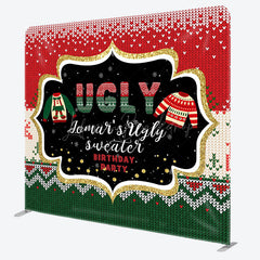 Lofaris Sweet Ugly Sweater Christmas Pillow Case Backdrop