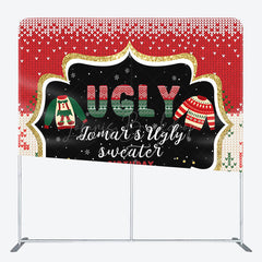 Lofaris Sweet Ugly Sweater Christmas Pillow Case Backdrop