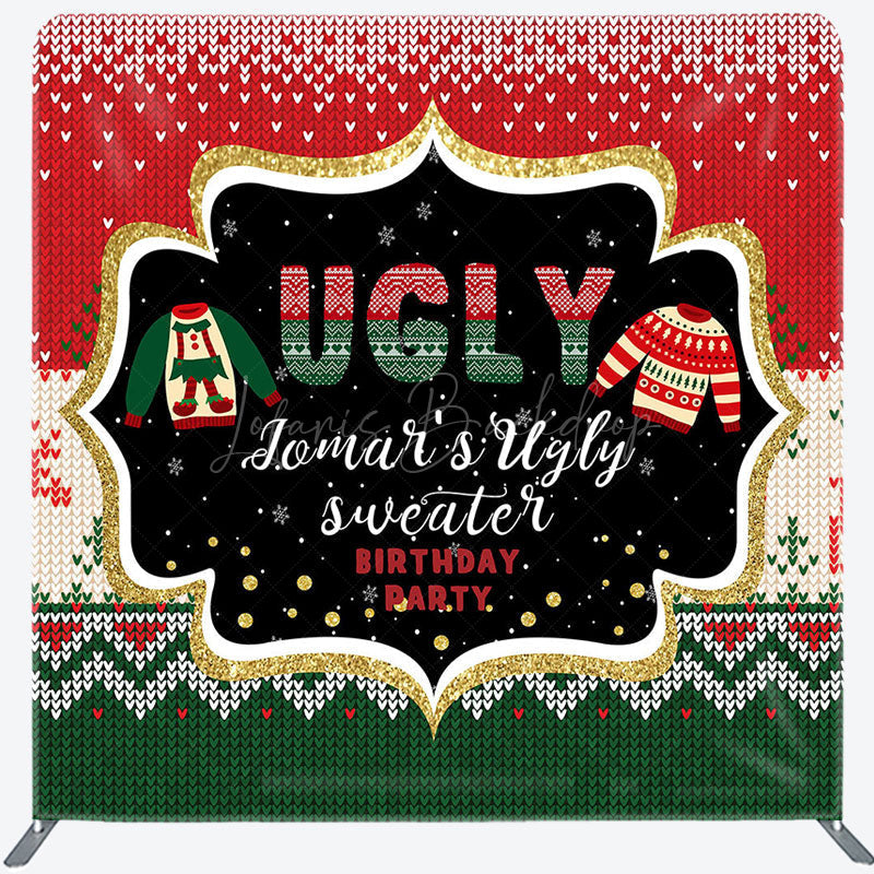 Lofaris Sweet Ugly Sweater Christmas Pillow Case Backdrop