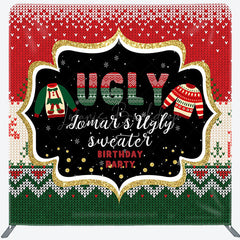 Lofaris Sweet Ugly Sweater Christmas Pillow Case Backdrop