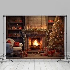 Lofaris Sweet Warm Fireplace Indoor Hiliday Vibe Backdrop