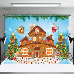 Lofaris Sweety Gingerbread Pine Merry Christmas Backdrop