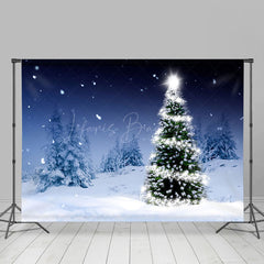 Lofaris Swirl Light Star Tree Snow Winter Christmas Backdrop