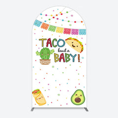 Lofaris Taco Bout A Baby White Gender Reveal Arch Backdrop