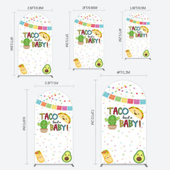 Lofaris Taco Bout A Baby White Gender Reveal Arch Backdrop