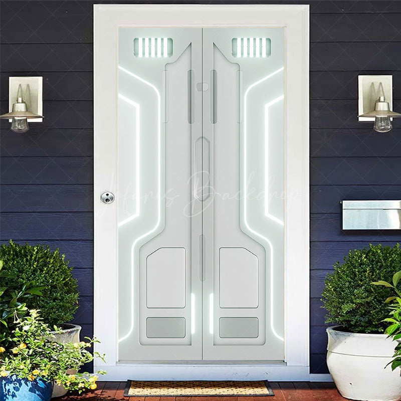 Lofaris Technological Space Capsule Bright Party Door Cover