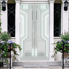 Lofaris Technological Space Capsule Bright Party Door Cover