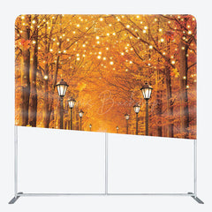 Lofaris Thanksgiving Autumn Maple Forest Pumpkin Backdrop