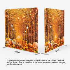 Lofaris Thanksgiving Autumn Maple Forest Pumpkin Backdrop