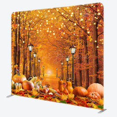 Lofaris Thanksgiving Autumn Maple Forest Pumpkin Backdrop