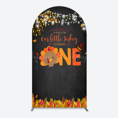 Lofaris Thanksgiving Little Turkey 1st Birthday Arch Backdrop