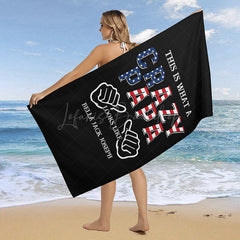 Lofaris This Is What A Crazy Papa Custom Name Beach Towel