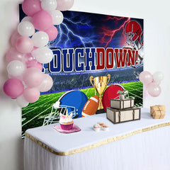 Lofaris Touchdown Party Electric Thrill Gold Trophy Backdrop