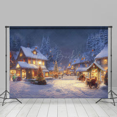 Lofaris Town Light Glitter Snowy Wild Christmas Backdrop