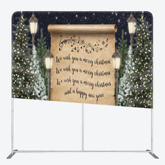 Lofaris Tree Snow Night Merry Christmas Pillow Case Backdrop