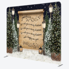 Lofaris Tree Snow Night Merry Christmas Pillow Case Backdrop