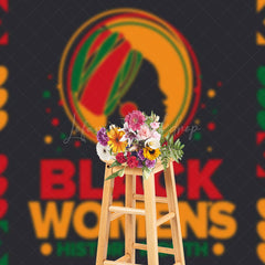 Lofaris Tribal Floral Black Womens History Month Backdrop