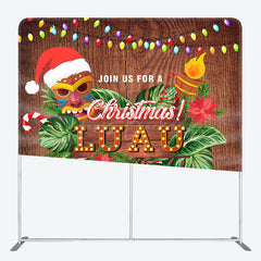 Lofaris Tribal Floral Wooden Luau Merry Christmas Backdrop