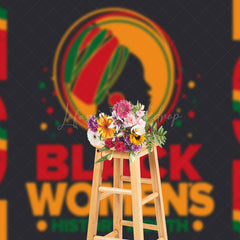 Lofaris Tribal Pattern Black Womens History Month Backdrop