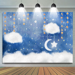 Lofaris Twinkle Blue Sweet Sky Night Baby Shower Backdrop