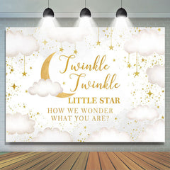 Lofaris Twinkle Little Star Cloud Moon Baby Shower Backdrop