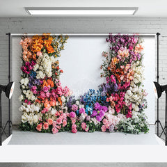 Lofaris U Shape Colorful Floral Wedding Photography Backdrop