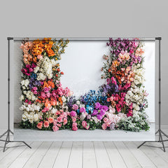 Lofaris U Shape Colorful Floral Wedding Photography Backdrop