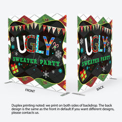 Lofaris Ugly Sweater Party Christmas Pillow Case Backdrop