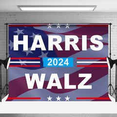 Lofaris Usa Flag Harris 2024 Walz President Campaign Backdrop