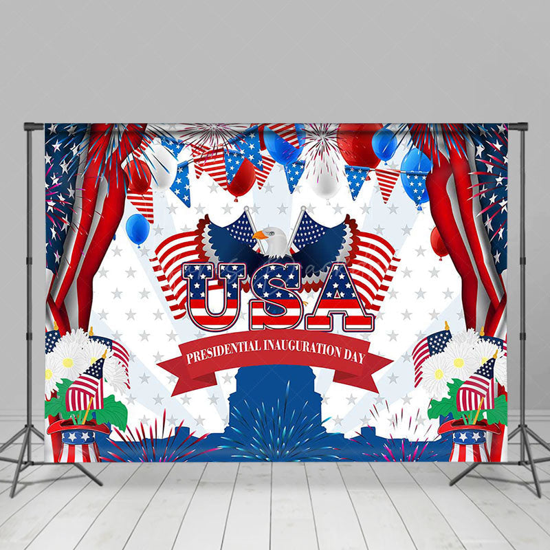 Lofaris Usa Flag Presidential Inauguration Day Backdrop