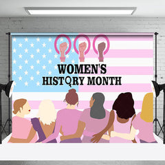 Lofaris Usa Flag United Happy Womens History Month Backdrop