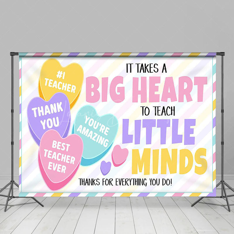 Lofaris Valentines Heart Big Little Minds Backdrop