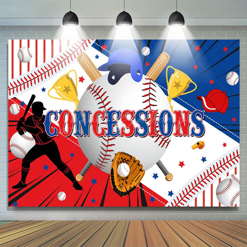 Lofaris Vibrant Basebal Concessions Artwork Dynamic Backdrop