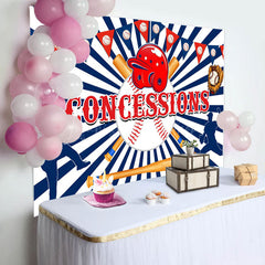 Lofaris Vibrant Baseball Concessions Player Dynamic Backdrop