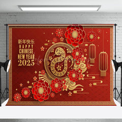 Lofaris Vibrant Snake Flower 2025 Chinese New Year Celebration Backdrop