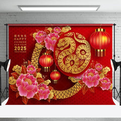 Lofaris Vibrant Snake Year 2025 Chinese New Backdrop For Party