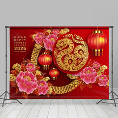 Lofaris Vibrant Snake Year 2025 Chinese New Backdrop For Party