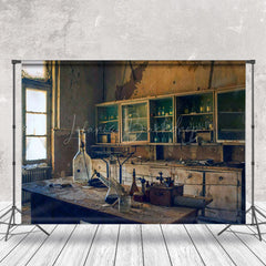 Lofaris Vintage Abandoned Laboratory Architecture Backdrop