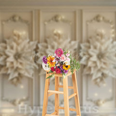 Lofaris Vintage Beige Floral Wall Light Christmas Backdrop